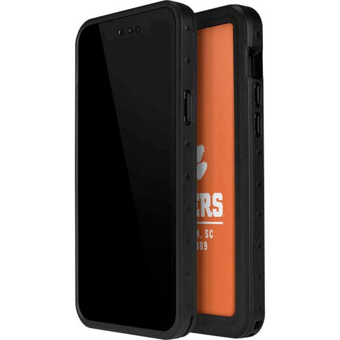 Clemson University Tigers Est 1889 Orange iPhone 15 Plus Waterproof Case